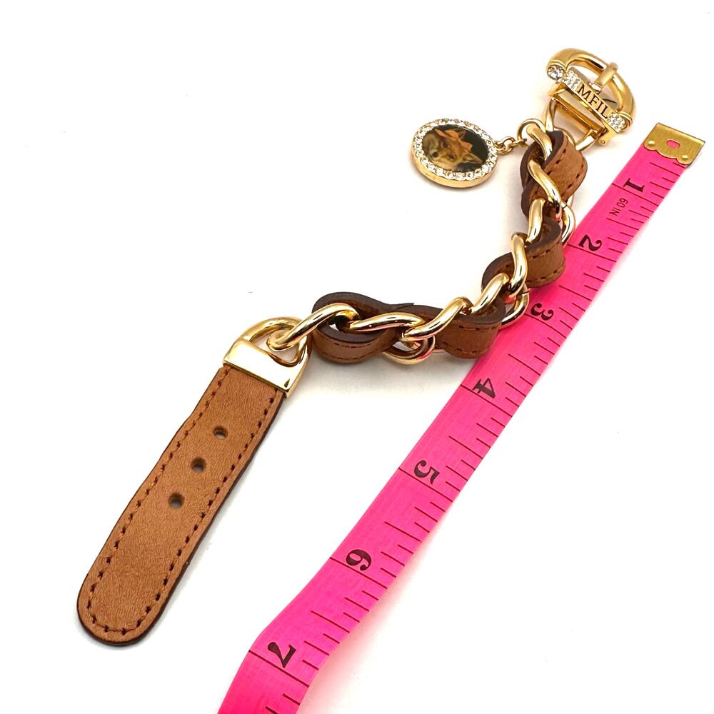 Brighton CLEVER LIKE A FOX Bracelet MFIL Jewelry Brown Gold Chain Charm - Picture 6 of 11